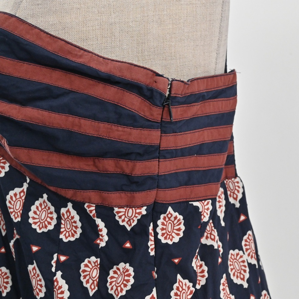 Anthropologie Zosime Patterned Maxi Dress Size 12 Floral Stripe Strappy Bohemian - Picture 10 of 15